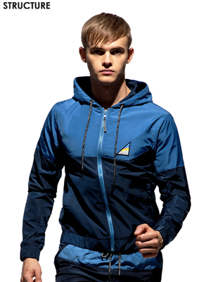 PRIVATE STRUCTURE Two Tone Hoodie Jacket Navy/Blue