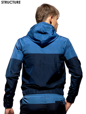 PRIVATE STRUCTURE Two Tone Hoodie Jacket Navy/Blue