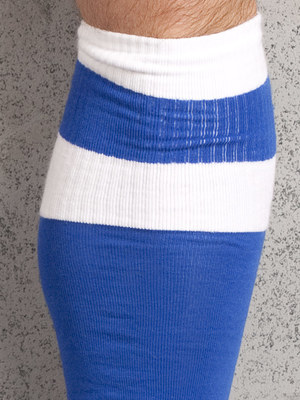 Barcode Football Socks Blue/White