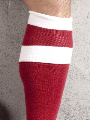 Barcode Football Socks Red/White