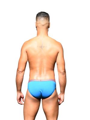 ANDREW CHRISTAIN FUKR Boy Brief Superhero Almost Naked Blue