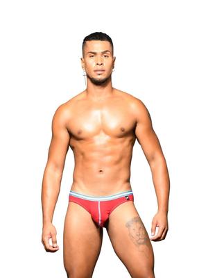 ANDREW CHRISTAIN FUKR Boy Brief Superhero Almost Naked Red