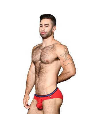 ANDREW CHRISTIAN Boy Brief Superhero Almost Naked Red