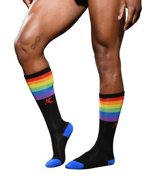 ANDREW CHRISTAIN Pride Stripe Socks Black