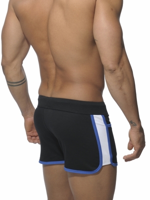 Addicted Gym Short with Contrast Side Panels Black