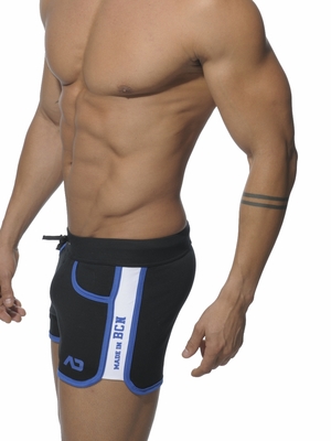 Addicted Gym Short with Contrast Side Panels Black
