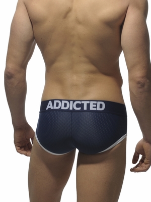 Addicted Mesh Brief With Tabs Navy