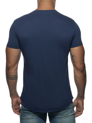 ADDICTED Basic U-Neck T-Shirt Navy