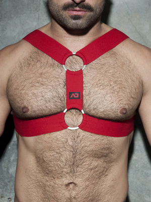 ADDICTED Double Ring Harness Red