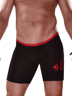 4 Hunks BIKER HUNK Bottomless Boxer Shorts Black