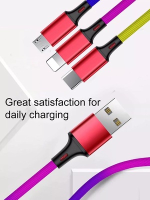 LYFLY Rainbow Data Cable (Lightning-Micro USB-USB C)