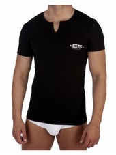 ES V Neck T-Shirt Black